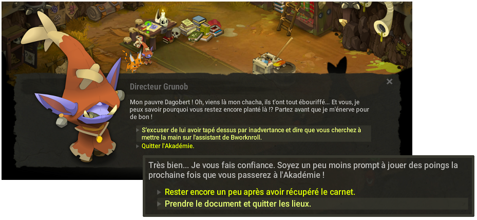 Dialogue après combat