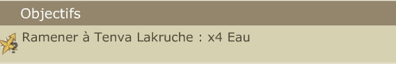 Objectifs de la quête