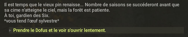 Obtention du Dofus Sylvestre